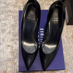 Stuart Weitzman Black Pointed Toe Heels